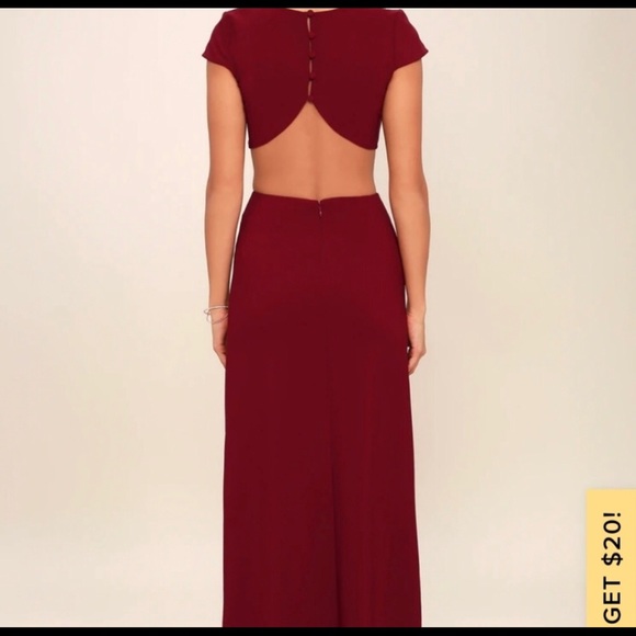 ❤️SOLD❤️LULU’S wine red formal dress 🍷 - Picture 3 of 4